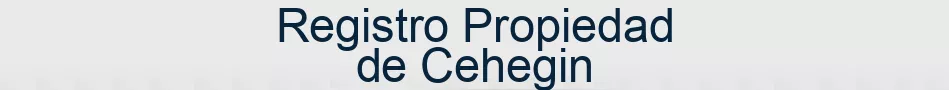 Registro Propiedad de Cehegin