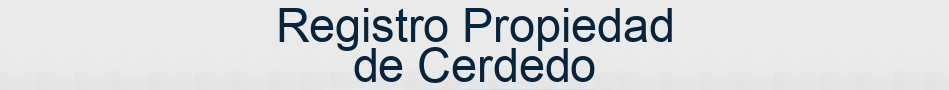 Registro Propiedad de Cerdedo