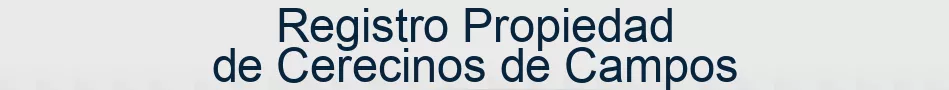 Registro Propiedad de Cerecinos de Campos
