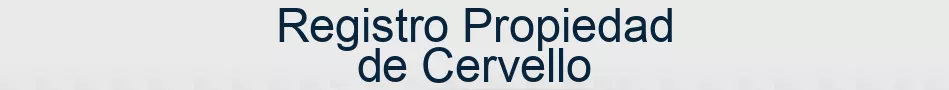 Registro Propiedad de Cervello
