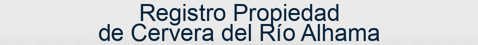 Registro Propiedad de Cervera del Río Alhama