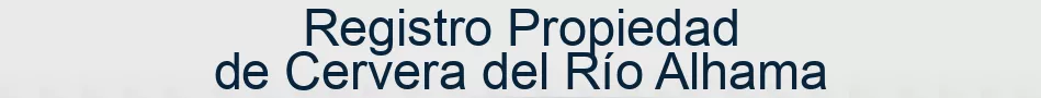 Registro Propiedad de Cervera del Río Alhama