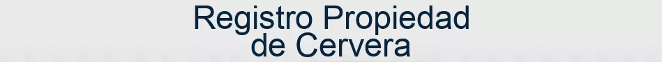 Registro Propiedad de Cervera