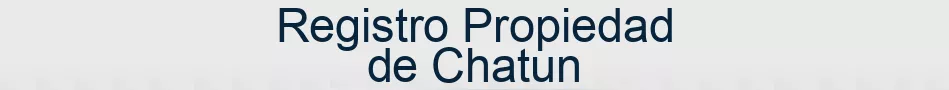 Registro Propiedad de Chatun
