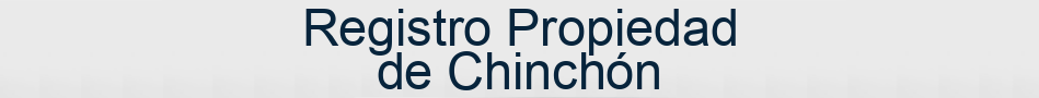 Registro Propiedad de Chinchón