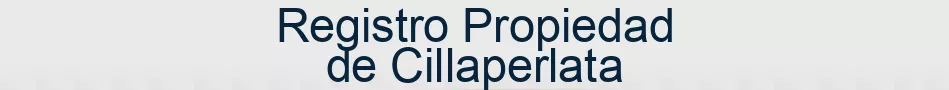 Registro Propiedad de Cillaperlata