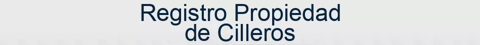 Registro Propiedad de Cilleros
