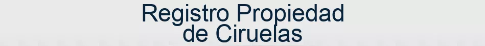 Registro Propiedad de Ciruelas