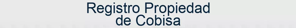 Registro Propiedad de Cobisa