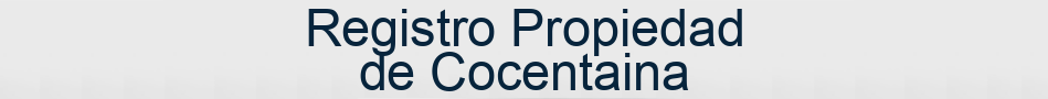 Registro Propiedad de Cocentaina