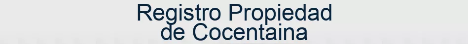 Registro Propiedad de Cocentaina