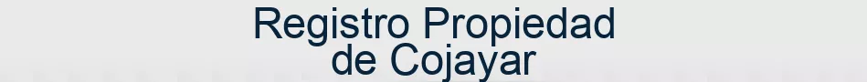 Registro Propiedad de Cojayar