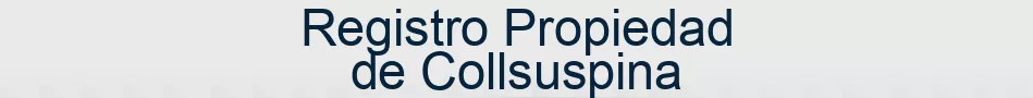 Registro Propiedad de Collsuspina