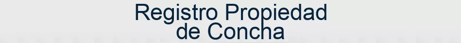 Registro Propiedad de Concha