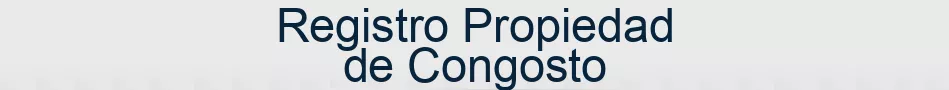 Registro Propiedad de Congosto