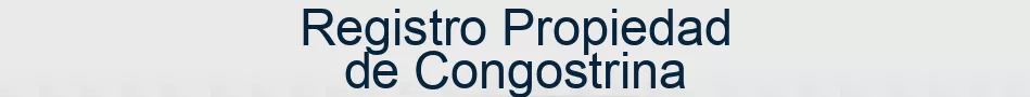 Registro Propiedad de Congostrina