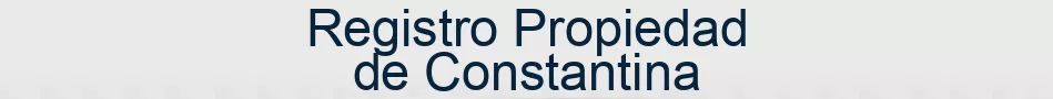 Registro Propiedad de Constantina