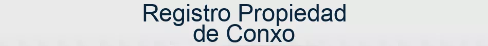 Registro Propiedad de Conxo
