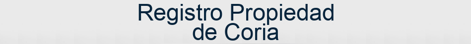 Registro Propiedad de Coria