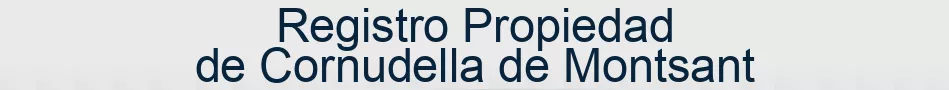 Registro Propiedad de Cornudella de Montsant