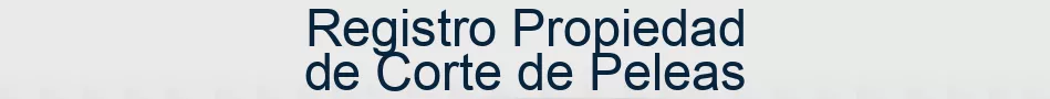 Registro Propiedad de Corte de Peleas