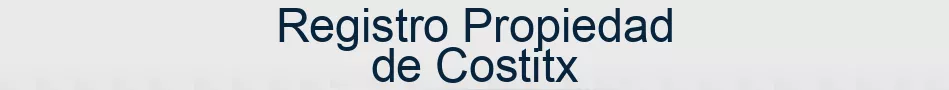 Registro Propiedad de Costitx