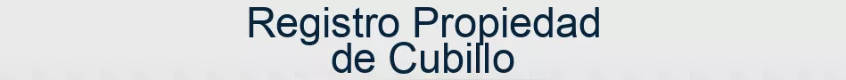 Registro Propiedad de Cubillo
