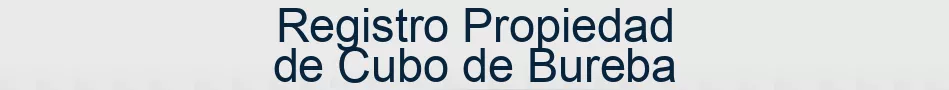 Registro Propiedad de Cubo de Bureba