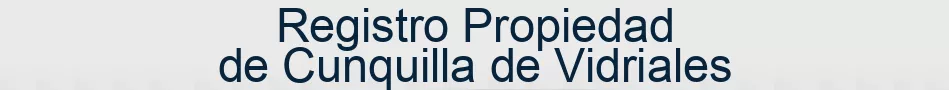 Registro Propiedad de Cunquilla de Vidriales