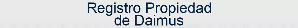 Registro Propiedad de Daimus