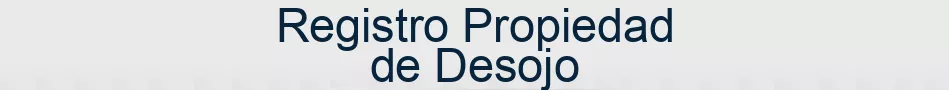 Registro Propiedad de Desojo