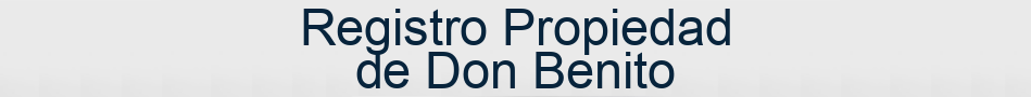 Registro Propiedad de Don Benito