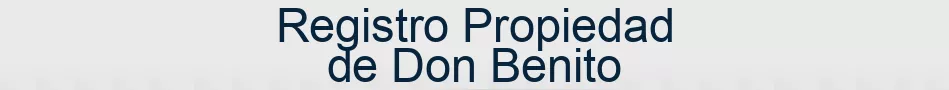 Registro Propiedad de Don Benito