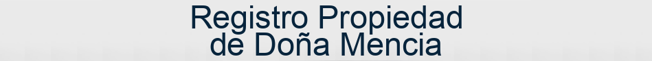 Registro Propiedad de Doña Mencia