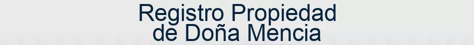 Registro Propiedad de Doña Mencia