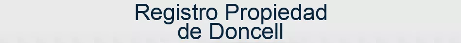 Registro Propiedad de Doncell