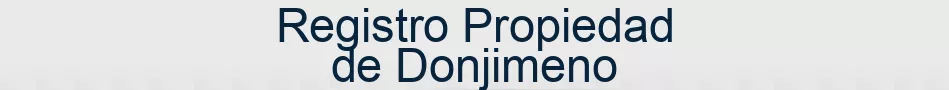 Registro Propiedad de Donjimeno