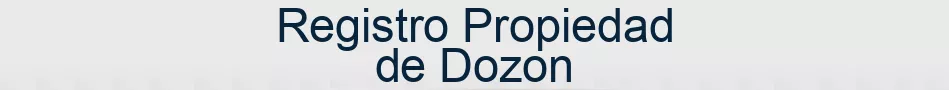 Registro Propiedad de Dozon