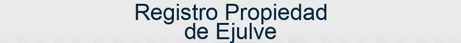 Registro Propiedad de Ejulve