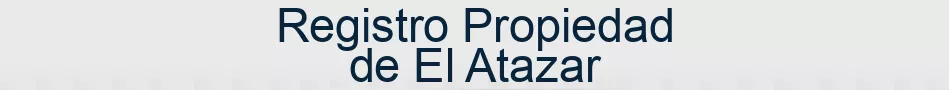 Registro Propiedad de El Atazar