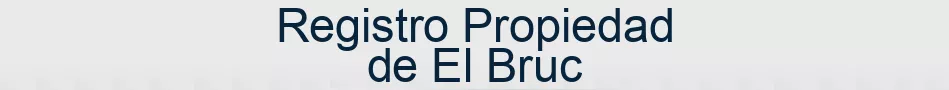 Registro Propiedad de El Bruc