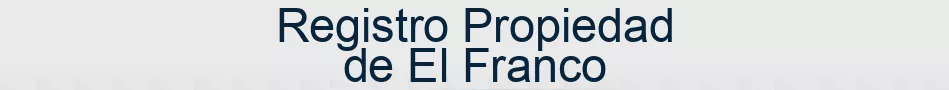 Registro Propiedad de El Franco