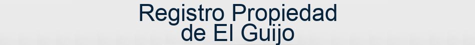Registro Propiedad de El Guijo