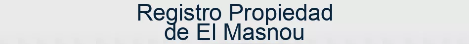 Registro Propiedad de El Masnou