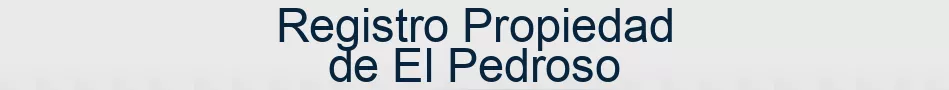 Registro Propiedad de El Pedroso