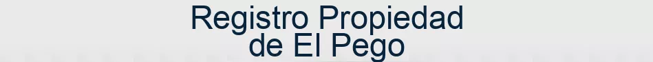 Registro Propiedad de El Pego