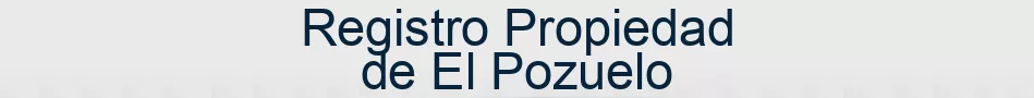 Registro Propiedad de El Pozuelo