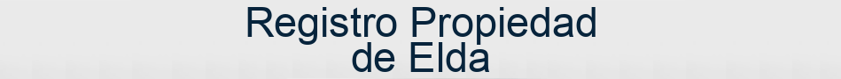 Registro Propiedad de Elda