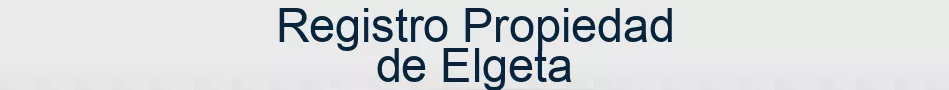 Registro Propiedad de Elgeta