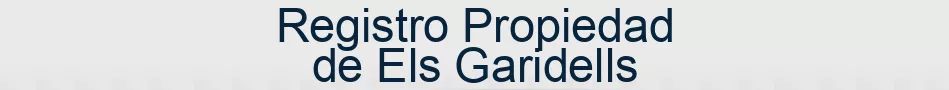 Registro Propiedad de Els Garidells
